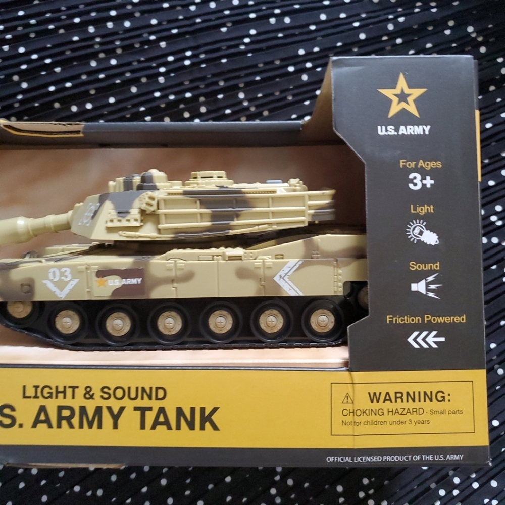 U.S. Army Tank Toy - Light & Sound - Tan - Picture 3 of 7